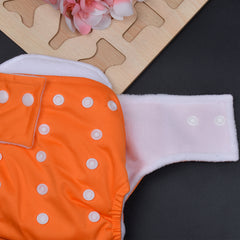 Moms Home Baby Reusable Cotton Pocket Diapers With 3 Inserts,  Adjustable 0-12 Months - Pack of 3