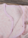 Newborn Baby's Warm Cotton Gift Set-1 Pajama and 1 Shirt- Pink