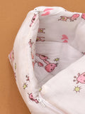 Baby Organic Cotton Muslin Sleeping cum Carrying Nest Bag- Pink Giraffe- 0-3 Months