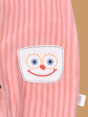 BABY WARM COTTON UNISEX  FULL LENGTH ROMPER - PINK