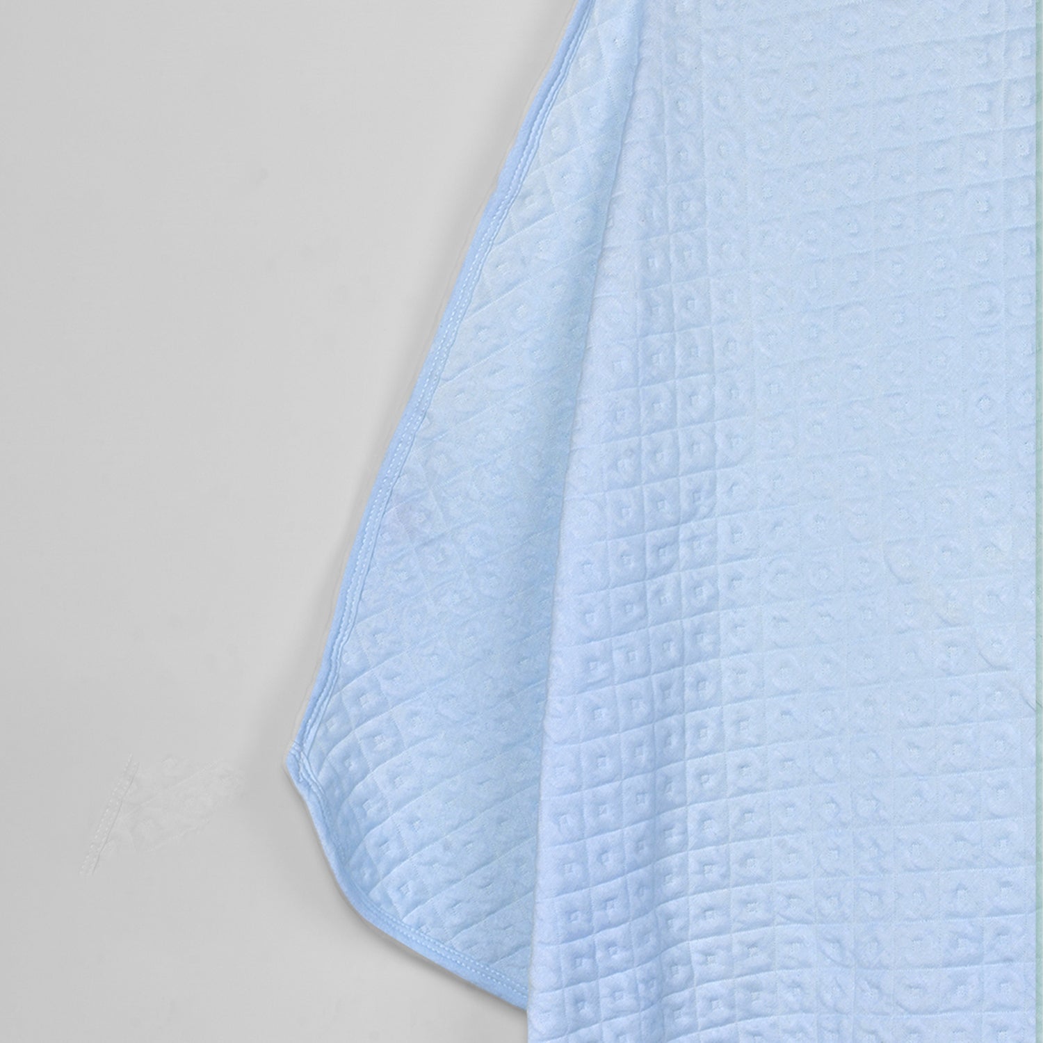 Ultra Soft Cotton Baby Hooded Towel  -Blue - 70x70 cm ( 0-3 Months )