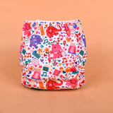 Baby Reusable Cotton Printed Pocket Diapers With 2 Inserts - Pack of 2 Star, Elephant