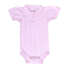Baby Girls Organic Cotton Tshirt Bodysuit - Pack of 3- Red Pink Grey