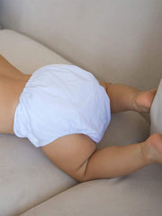 Baby Reusable Cotton Pocket Diapers With 3 Inserts, Adjustable 0-12 Months - Pack of 3