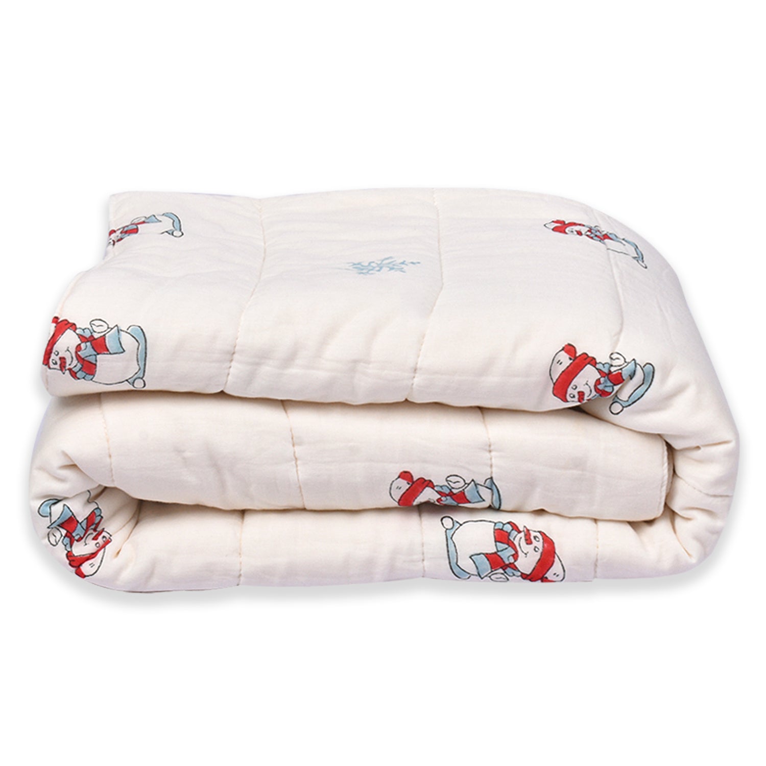 Baby Ac Quilt Blanket cum Bedspread- 0-3 Years - 100*120 cm - Snowman