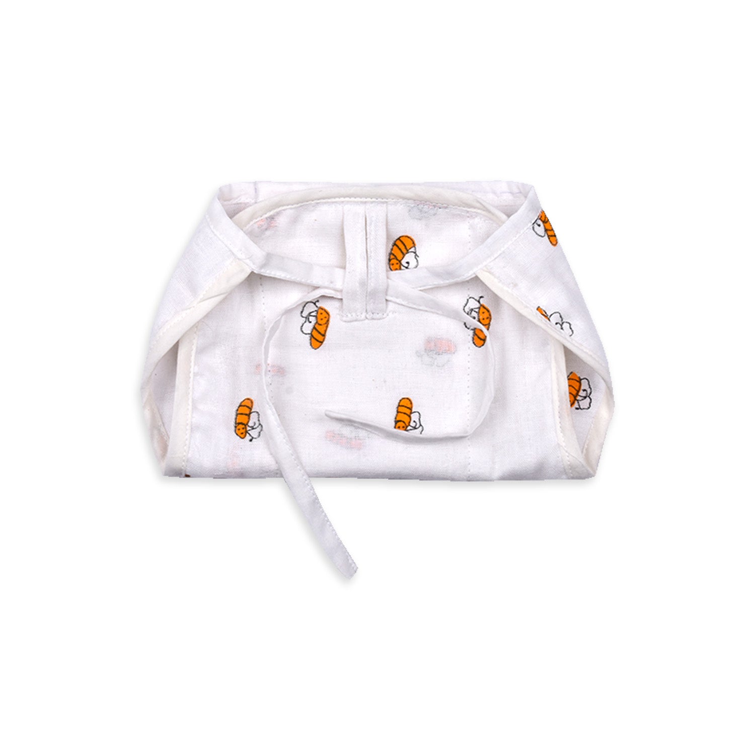 Baby Organic Cotton Printed Muslin Nappies Pack of - 3 Mix