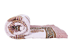 Mom's Home Organic Cotton Double Bed- Soft and Light Weight Comfortor/Quilt - Pan Brown - 90"*108''