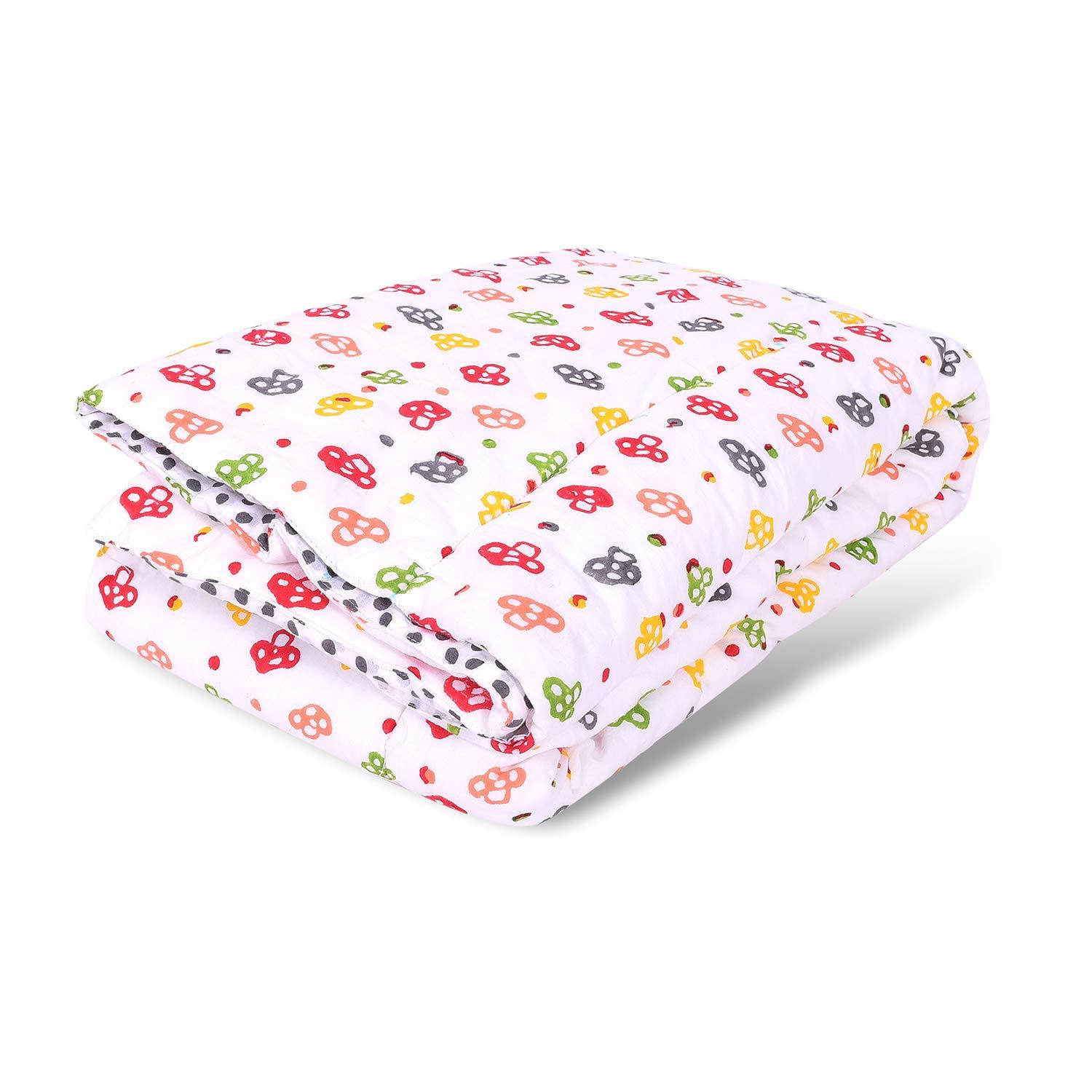 Baby Ac Quilt Blanket cum Bedspread- 0-3 Years - 100*120 cm - Mushroom