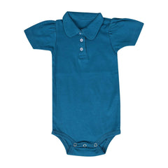 Baby Girls Organic Cotton Tshirt Bodysuit - Pack of 3- Pink Blue Green