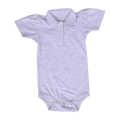 Baby Girls Organic Cotton  Tshirt Bodysuit - Pack of 3- Red Blue Grey