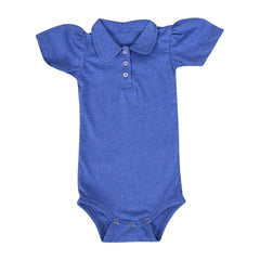 Baby Girls Organic Cotton  Tshirt Bodysuit - Pack of 3- Red Blue Grey