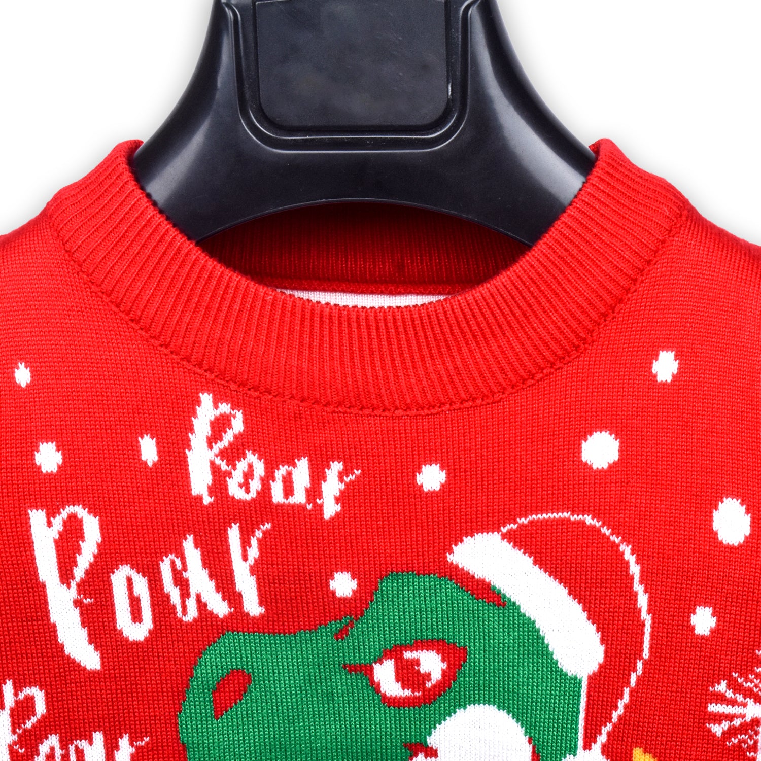 Organic Cotton Unisex Baby Winter Sweaters Dinosaur Red