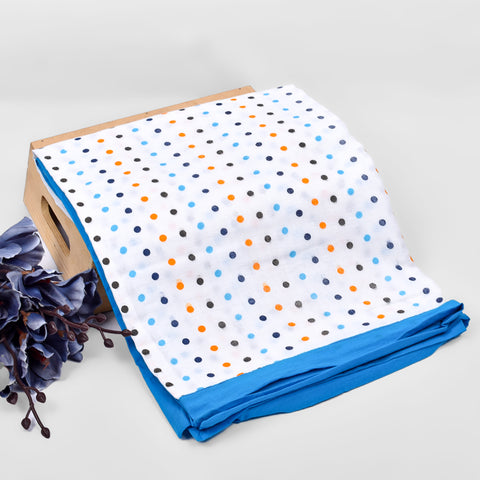 Baby Muslin Dohar- 100X100 CM-(0-3 Years)-Polka Dots