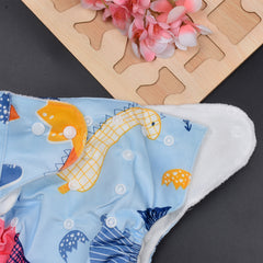 Moms Home Baby Reusable Cotton Pocket Diapers With 3 Inserts,  Adjustable 0-12 Months - Pack of 3