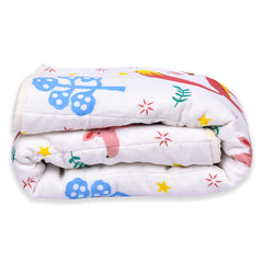 BABY QUILT BLANKET CUM BEDSPREAD- 0-3 YEARS - 110*120 CM - JUNGLE SAFARI