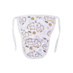 Baby Organic Cotton Printed Muslin Nappies Pack of - 3 Mix