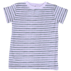 Baby Organic Cotton Unisex T-Shirt and Shorts Set - Green Stripes