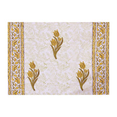 Mom's Home Super Soft Organic 300 TC Cotton Double Bedsheet with 2 Pillow Covers - Tulip Bunch