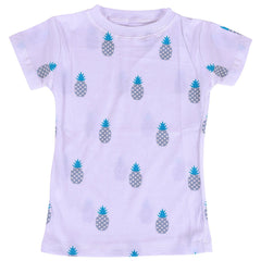 Baby Organic Cotton Unisex T-Shirt and Shorts Set - Pineapple