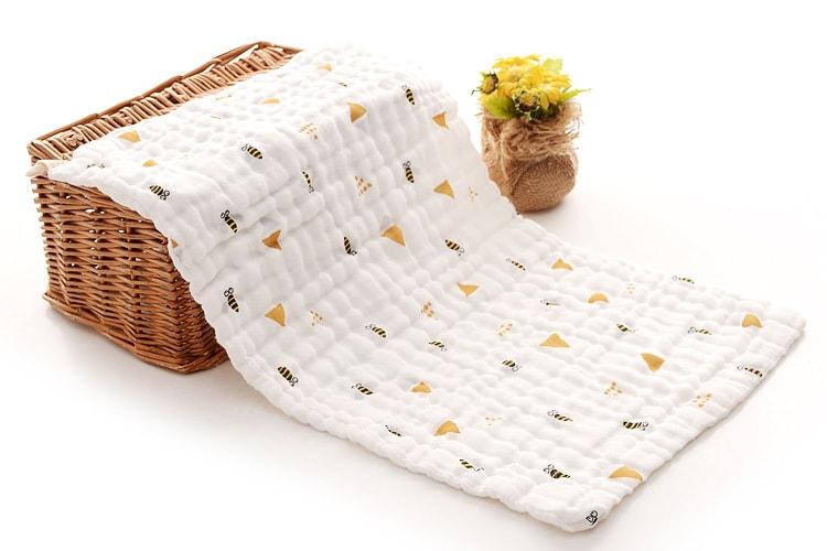 6 Layer Muslin Burp Towel / Burp Clothes For Baby | Pack of 1 | 30x50 CM | Mix Design