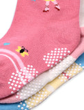 Baby Girls Organic Cotton Antiskid Socks, Patterned  - Pack of 3