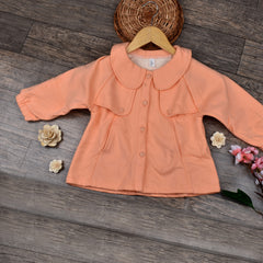Baby girl  Organic Cotton Woolen Jacket cum overcoat  - Pack of 1