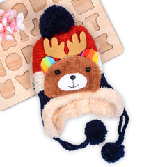 Baby Unisex Woolen Caps, Multicolored (Pack Of 2 )