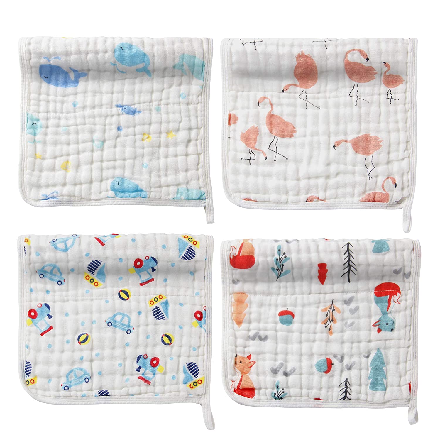 Moms Home 6 Layer Muslin Burp Towel Pack of 3- 30x50cms- Mix Design