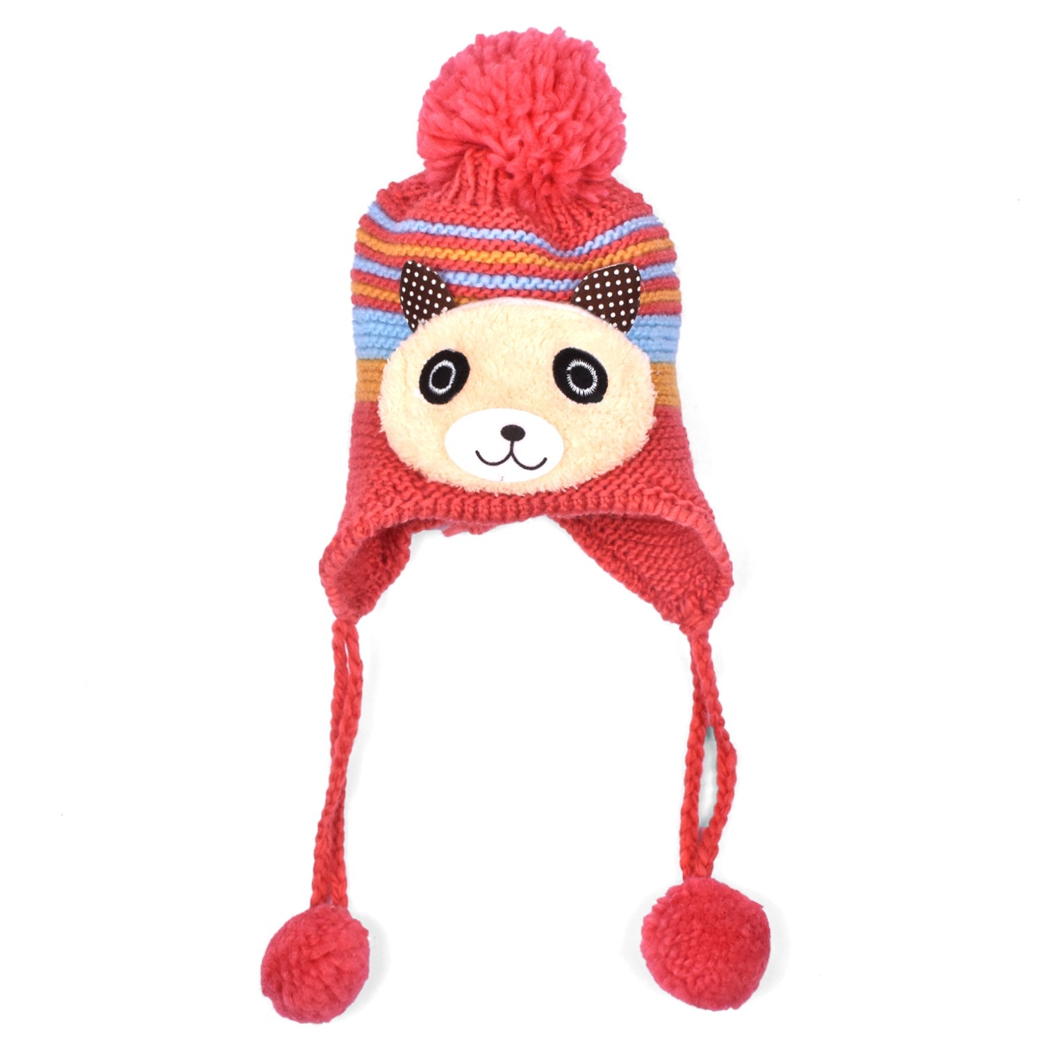 Baby Unisex Woolen Caps, Mix Design (Pack Of 2)