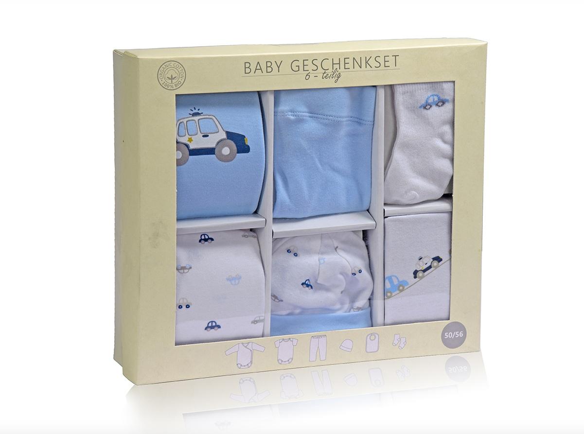 Moms Home Organic cotton Unisex 6 Piece New Born Baby Gift Set