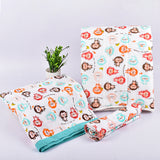 Baby Organic Cotton Supersoft Ac Quilts, Dohar & Swaddle Combo -0-3 Years, Monkey