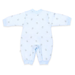 Moms Home Organic Cotton Baby Full Length Winter Romper, Lion Blue - 12-18 Months