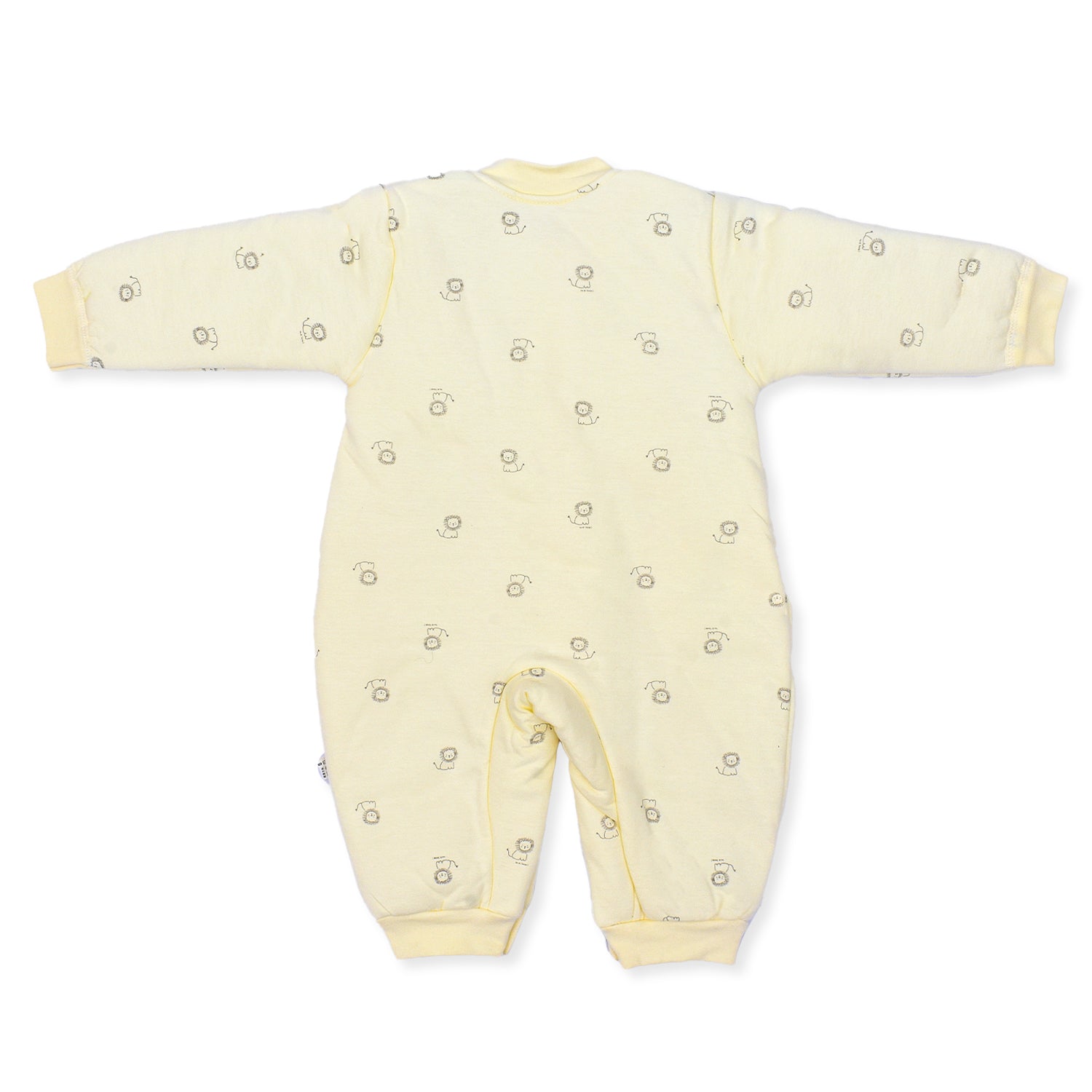 Moms Home Organic Cotton Baby Full Length Winter Romper, Lion Yellow - 3-6 Months