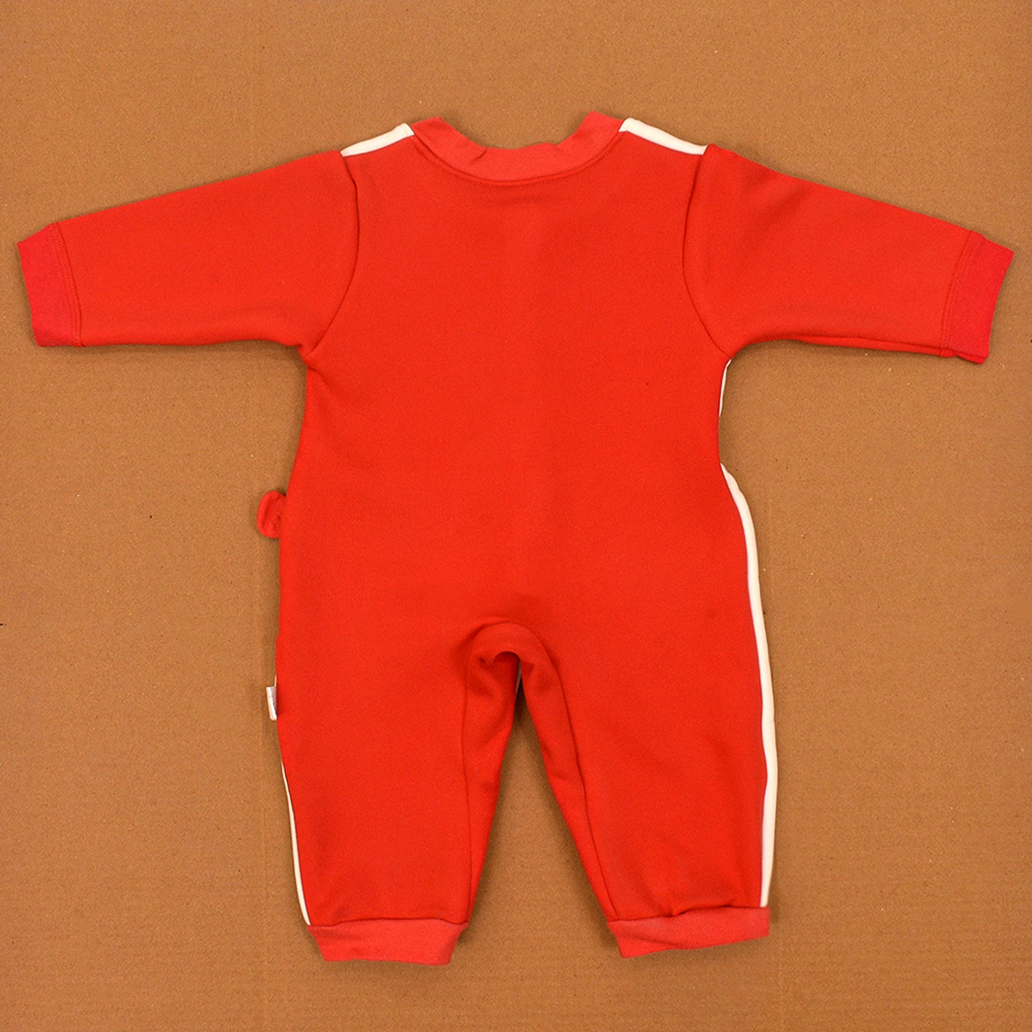 Moms Home Organic Cotton Baby Full Length Winter Romper, Spae Lion Red - 6-12 Months