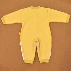 Moms Home Organic Cotton Baby Full Length Winter Romper, Spae Lion Yellow - 12-18 Months