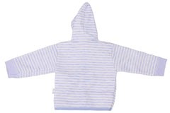 Baby's Warm Unisex Cotton Suit Set - 1Pajama and 1Hooded Shirt- Blue Strip