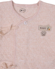Baby's Warm Unisex Cotton Pant and Shirt Set - Peach