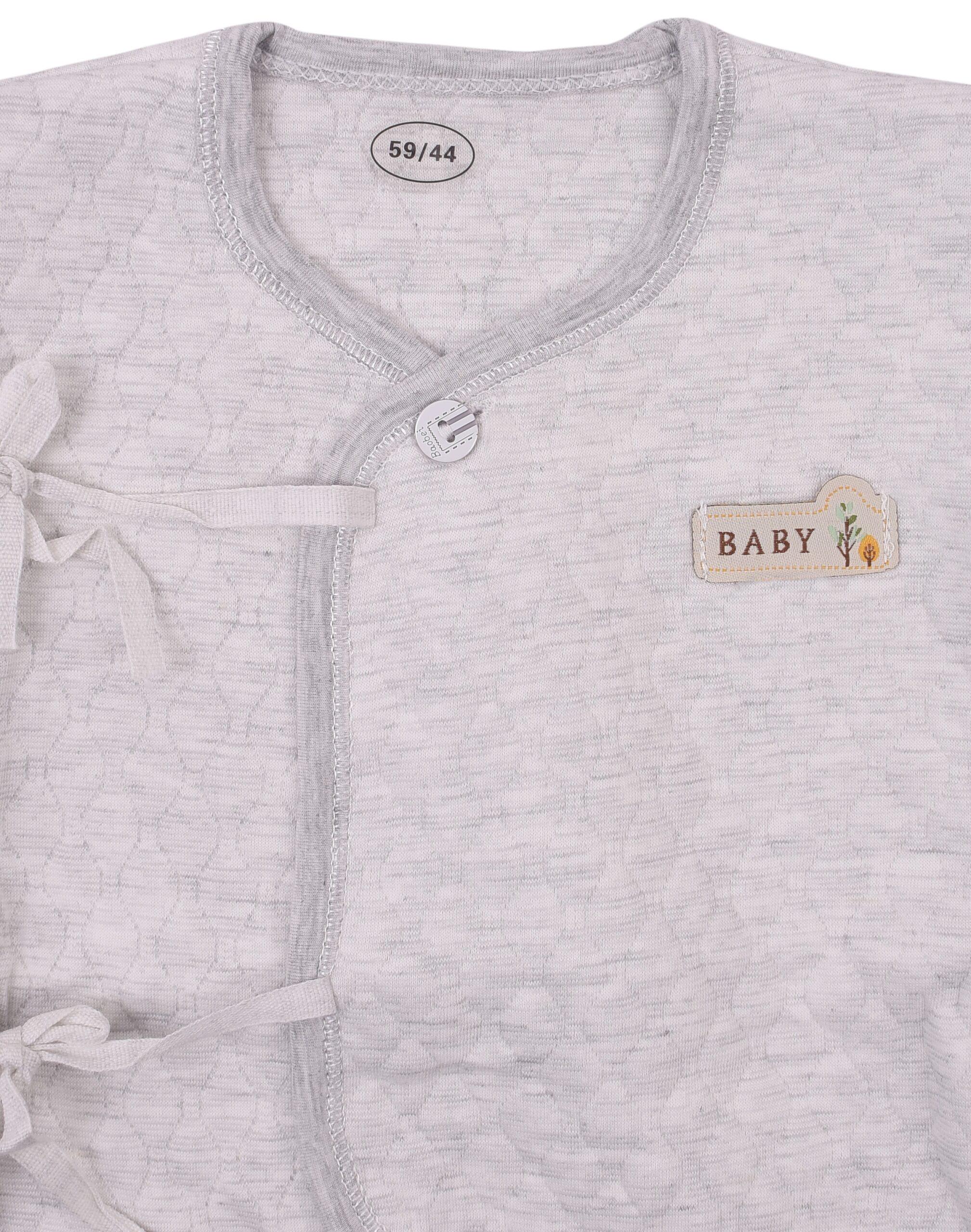 Baby's Warm Unisex Cotton Pant and Shirt Set - Grey