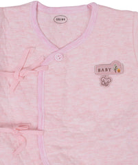 Baby's Warm Unisex Cotton Pant and Shirt Set - Pink