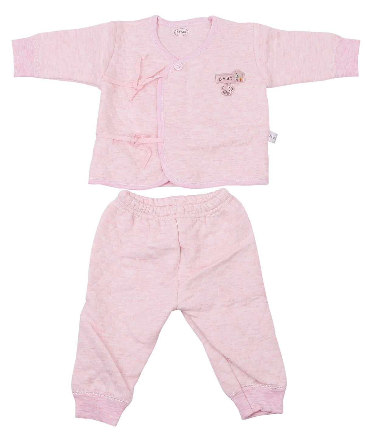 Baby's Warm Unisex Cotton Pant and Shirt Set - Pink