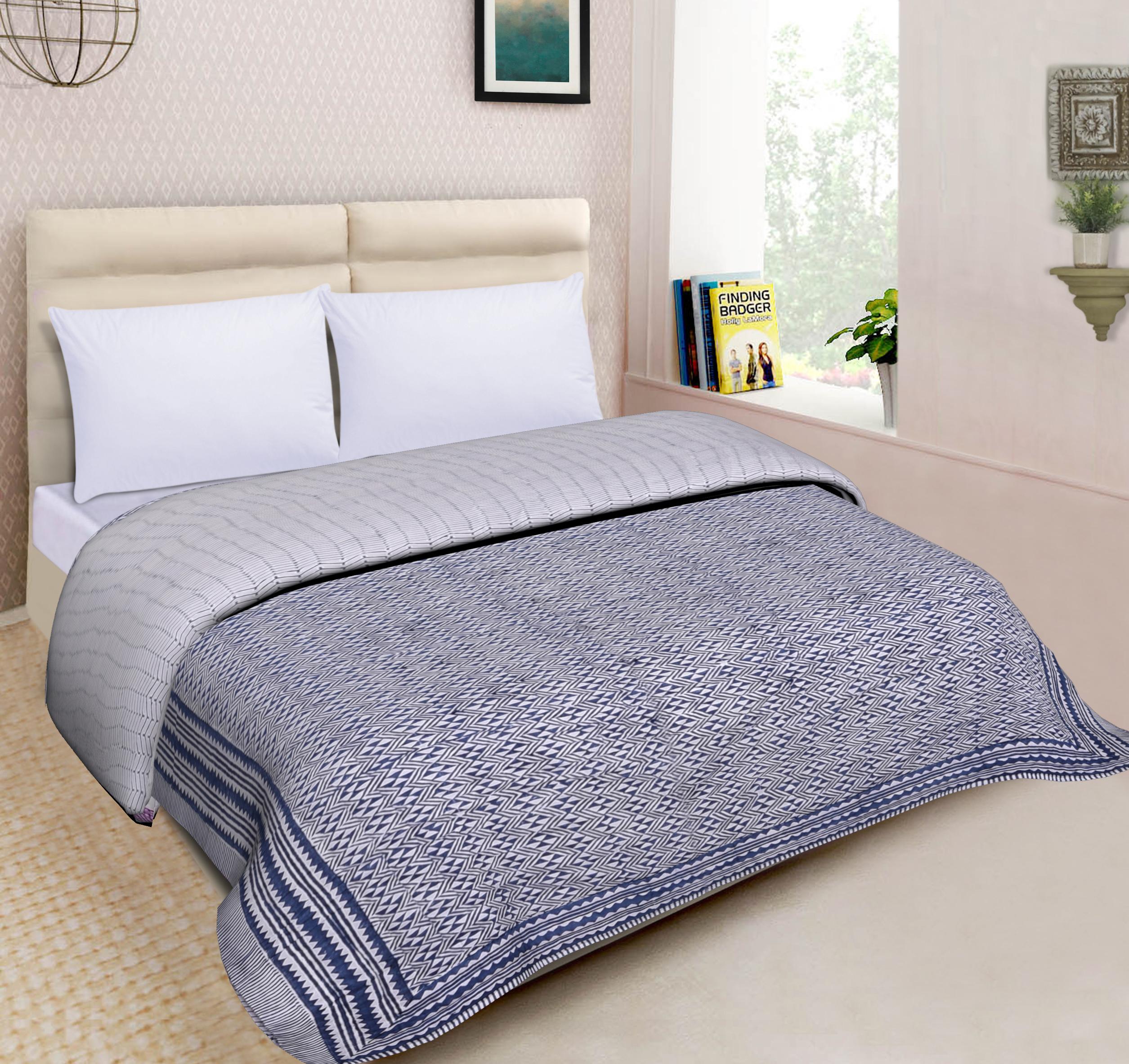 Double Bed- Comforter/Quilt - Grey designer- 90"*108''