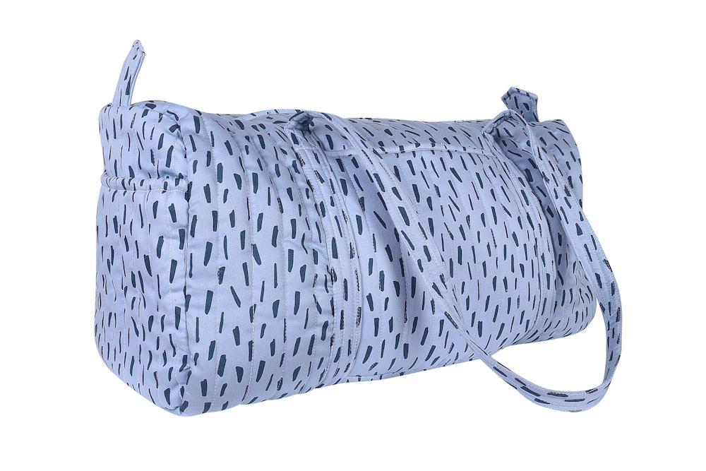 Baby Organic cotton Travel Bag- Diaper Multipurpose Carry bags for Mothers -Blue