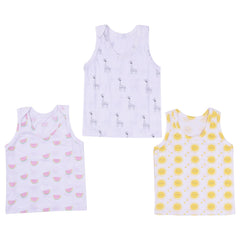 Baby Soft Organic Cotton Sleeveless Vest T-shirt - Pack of 3