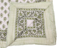 Double Bed- Comforter/Quilt - Green Leaf- 90"*108''
