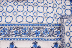 Double Bed- Comforter/Quilt - Blue Flower- 90"*108''