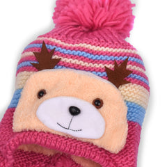 Baby Unisex Woolen Caps, Multicolored (Pack Of 2)