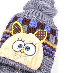 Baby Unisex Woolen Caps, Multicolored (Pack Of 3)