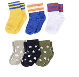 FOOTPRINTS Organic cotton Baby Socks-12-30 Months - Pack of 6 Pairs - Star and Sports