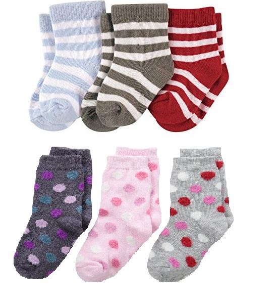 FOOTPRINTS Organic Cotton Socks (12 -18 Months) - Pack of 6 Pairs ...