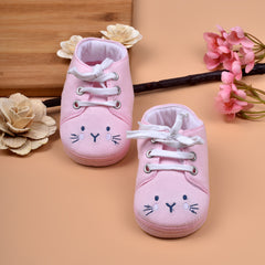 Moms Home Unisex New Born Baby Comfortable & Colourful Shoes - Pink Cat